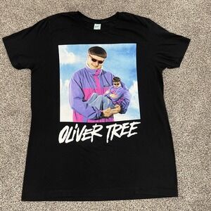 Oliver Tree Shirt Mens Large Black Graphic Tee Pop Star Comedy Vintage Style